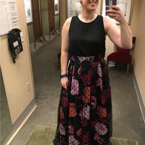 Formal Floral Maxi Skirt
